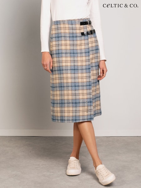 Celtic & Co. Midi Celt Kilt Skirt (F65540) | $206