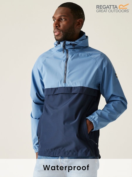Regatta Blue Mens Tayan Over The Head Waterproof Jacket (F65651) | €74