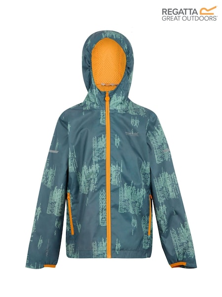 Gri - Regatta Kids Lever II Waterproof Packaway Jacket (F65690) | 261 LEI