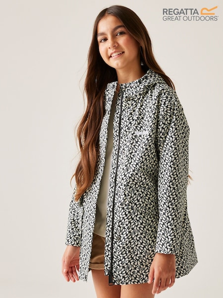 Regatta Black Girls Orla Kiely Swing Waterproof Jacket (F65707) | AED326