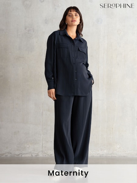 Seraphine Maternity Blue Pinstripe Shirt (F65727) | 5,347 UAH