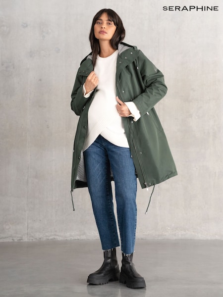 Seraphine Maternity Green Lightweight Parka (F65729) | ‏850‏₪