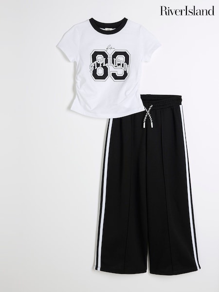 River Island Black Girls 100% Cotton Tracksuit Set (F65734) | €35