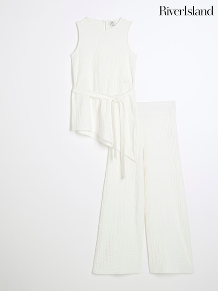River Island Girls Textured Tunic Top Set (F65739) | 209 LEI