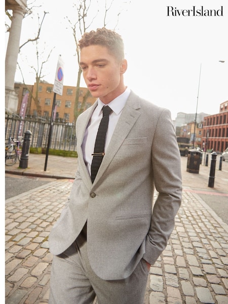 River Island Grey Pupstooth Skinny Blazer (F65829) | €113