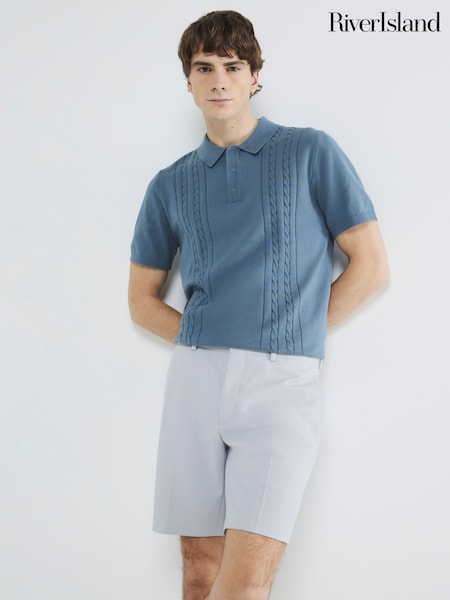 River Island Blue Waffle Shorts (F65831) | €40