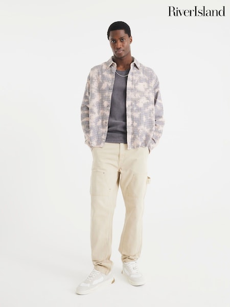 Luonnollinen - River Island 100% Cotton Mufasa Carpenter Jeans (F65838) | €76