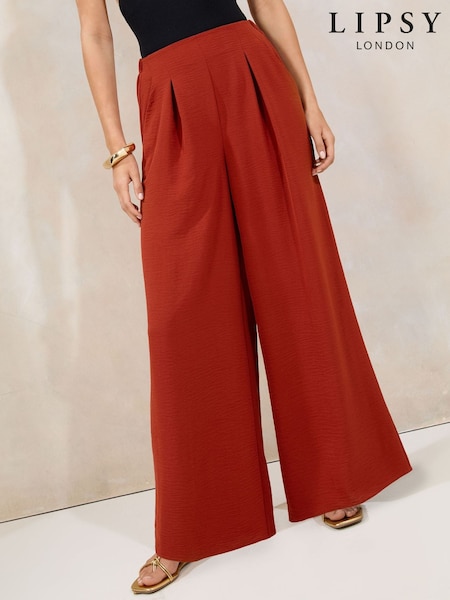 Lipsy Rust High Waisted Wide Leg Trousers (F65841) | €54