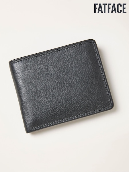 FatFace Black Twin Stitch Leather Wallet (F65851) | €38.50