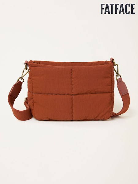Naranja oscura - FatFace Quilted Nylon Crossbody Bag (F65870) | 46 €