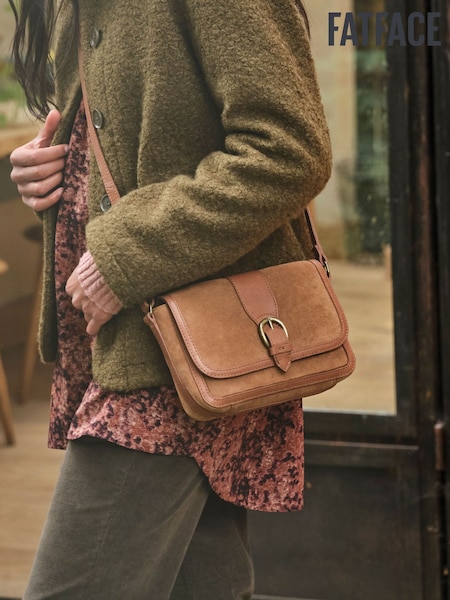 FatFace Mabel Chestnut Brown Buckle Crossbody Bag (F65874) | €91.50