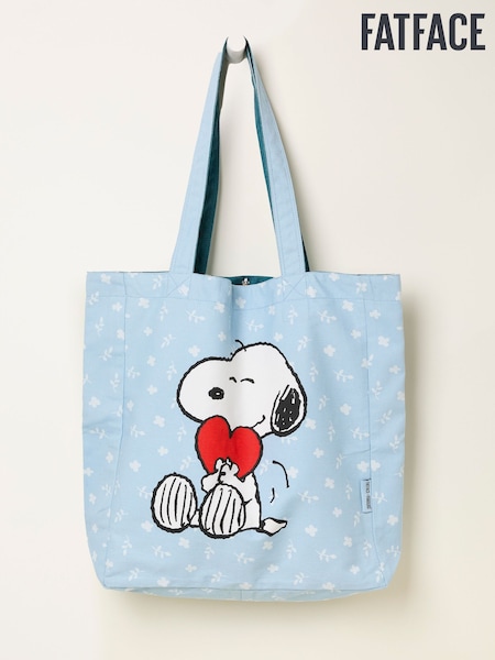 FatFace Blue Heart Snoopy Reversible Tote Bag (F65881) | AED102