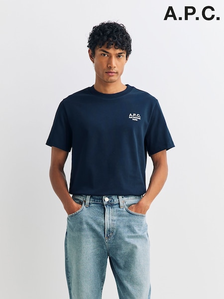 A.P.C. Blue T-Shirt Standard Rue Madame Gots (F65950) | AED670