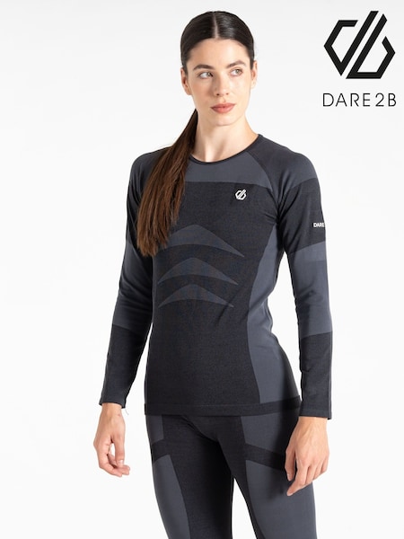 Dare 2b Womens In The Zone III Long Sleeve Black Base Layer Top (F65976) | €37