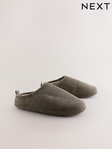 Taupe Cord Mule Slippers (F65996) | R$ 170