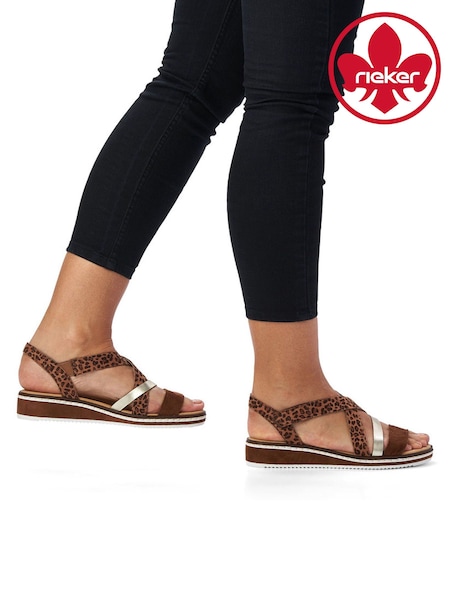 Rieker Womens Brown Sandals Hook And Loop (F66014) | R$ 590