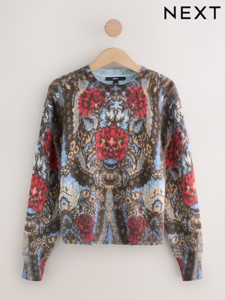 Multi Paisley Printed Crew Neck Jumper (F66053) | €42