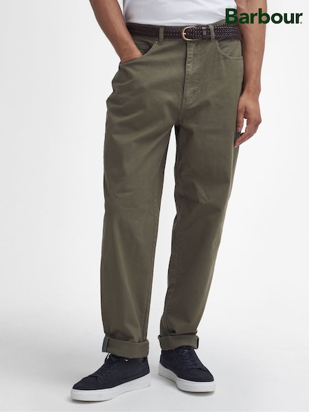 Barbour® Green Washed Trousers (F66076) | €155