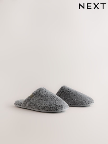 Grey Towel Mule Slippers (F66092) | R$ 135