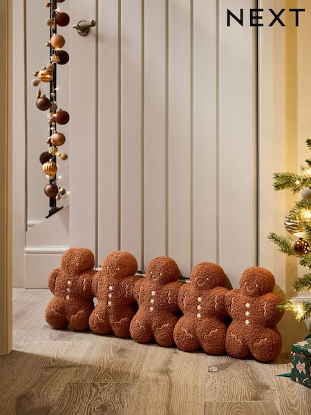 Natural Christmas Gingerbread Man Draught Excluder (F66218) | €42