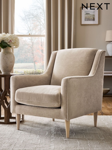 Relaxed Chenille Light Natural Prescott Armchair (F66232) | €460