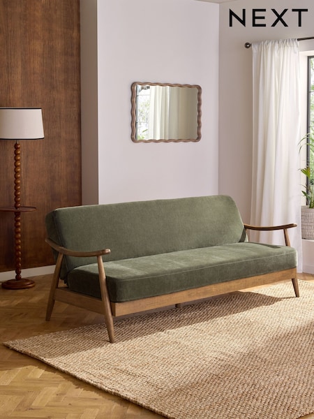 Relaxed Chenille Forest Green Bronx Frame Hampton XL Sofa Bed (F66254) | €862