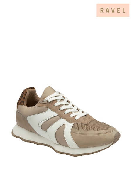 Ravel Natural Leather Lace-Up Trainers (F66336) | €107