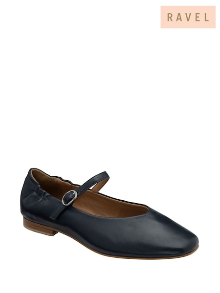 Ravel Blue Leather Mule Shoes (F66365) | ₪377