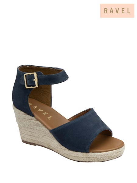 Sininen - Ravel Open-Toe Kiilakorkokengät Sandaalit (F66371) | €110