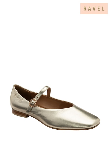 zlata (barva); zlato - Ravel Leather Mule Shoes (F66375) | € 99