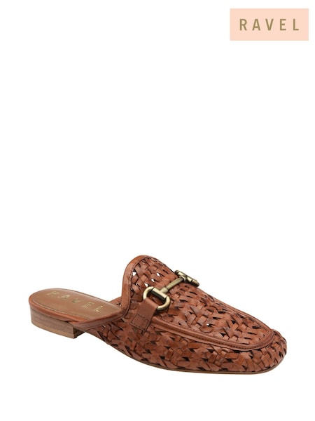 Marrón - Ravel Leather Mule Loafers (F66377) | 120 €
