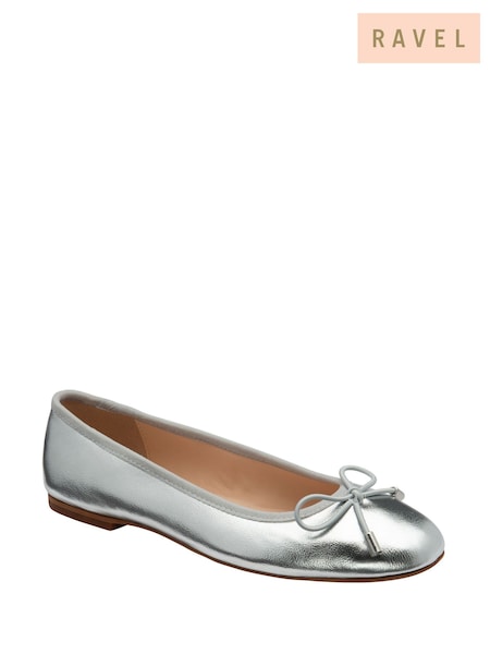 Ravel Silver Ballerina Shoes (F66378) | €66