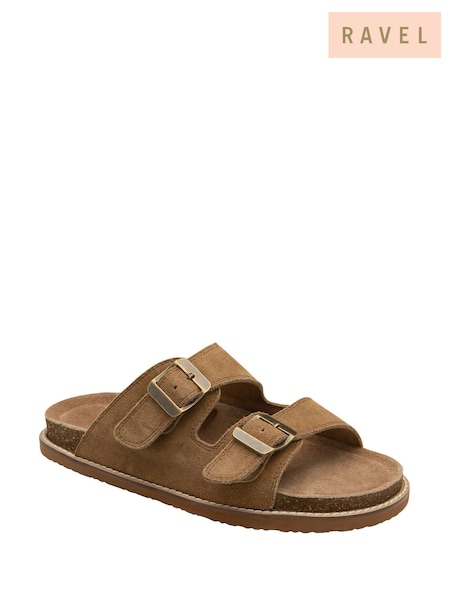 Ravel Brown Suede Open-Toe Sandals (F66386) | R$ 495