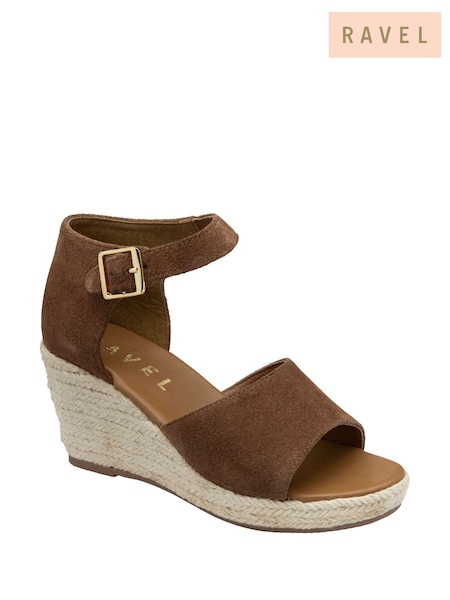 Ruskea - Ravel Open-Toe Kiilakorkokengät Sandaalit (F66389) | €110