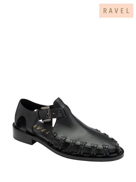 Ravel Black Leather Shoes (F66399) | €99