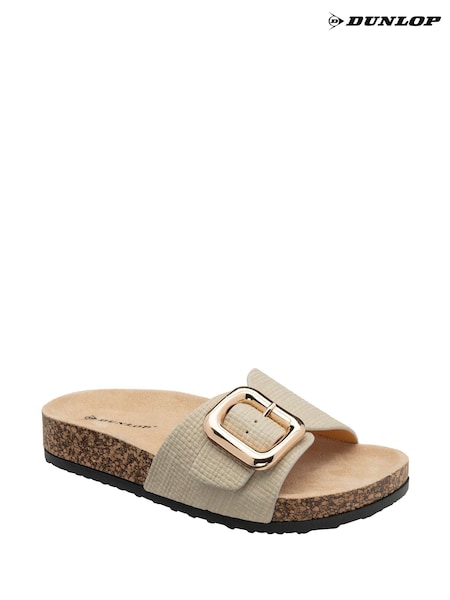 Dunlop Grey Single Buckle Footbed Sandals (F66422) | R$ 215