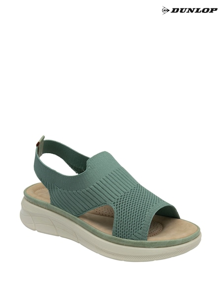 Dunlop Green Elasticated Wedge Sandals (F66435) | €44