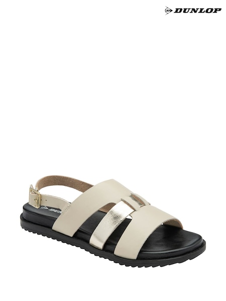 Dunlop Cream Leather Upper Sandals (F66457) | €51