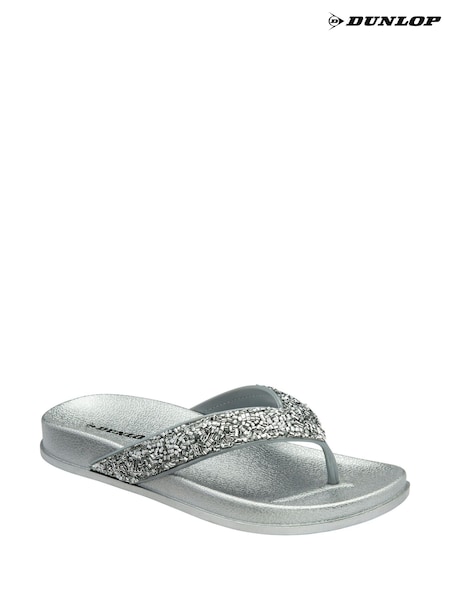 Dunlop Silver Toe-Post Sandals (F66460) | €31