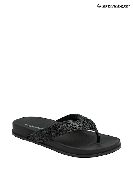 Dunlop Black Toe-Post Sandals (F66487) | €31