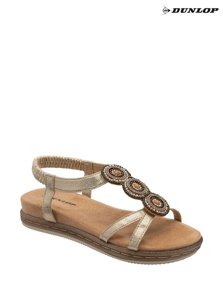 Dunlop Gold T-Bar Elasticated Sandals (F66493) | €37