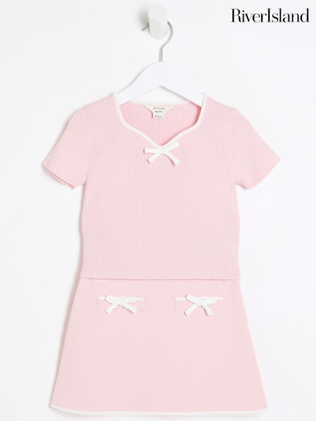 River Island Pink Girls Sweetheart Skirt 100% Cotton Set (F66513) | €42