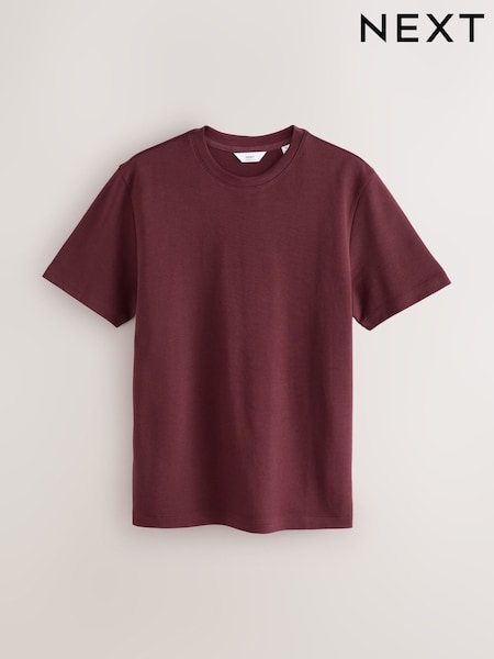 Deep Red Regular Fit Smart Soft Touch Heavyweight T-Shirt (F66542) | AED70