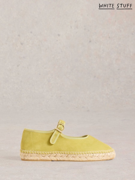 White Stuff Green Mary Jane Espadrilles (F66649) | ₪453