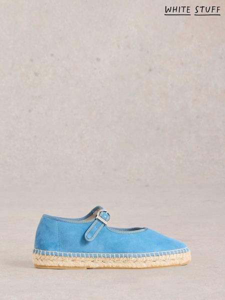 White Stuff Blue Mary Jane Espadrilles (F66665) | ₪453