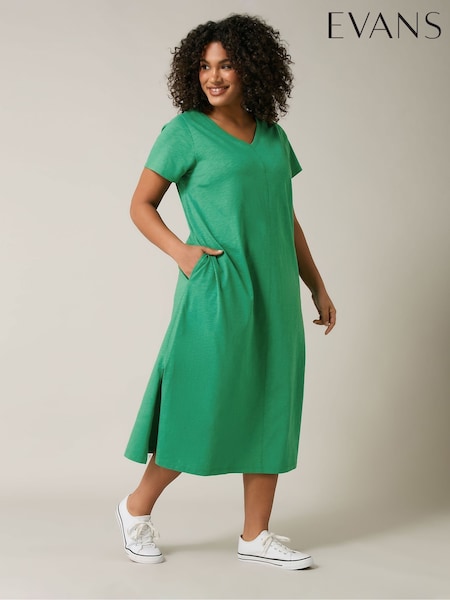 Evans Jersey Slub 100% Cotton Dress (F66869) | €45