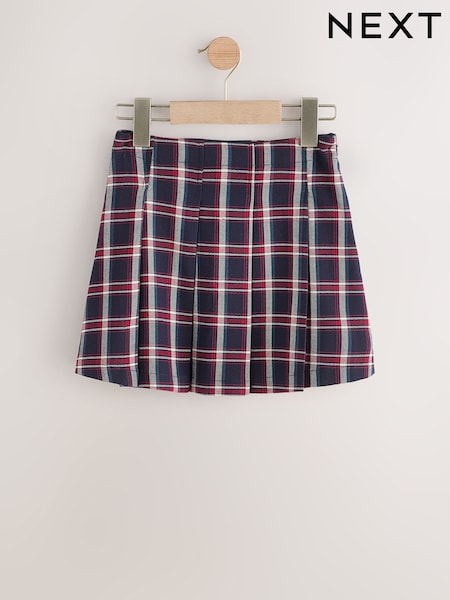 Navy Pleated Check Skirt (3-16yrs) (F66896) | €21.50 - €28
