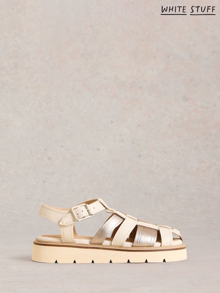 White Stuff Silver Chunky Fisherman Sandals (F66935) | €87
