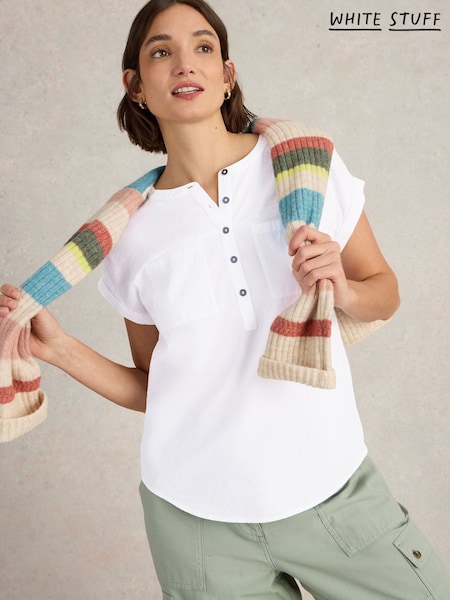 White Stuff White 100% Cotton Beth Shirt (F66938) | €69