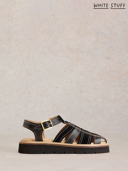 White Stuff Black Chunky Fisherman Sandals (F66941) | €87